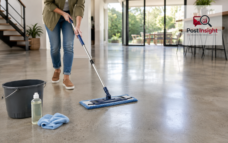 how to clean concrete floors